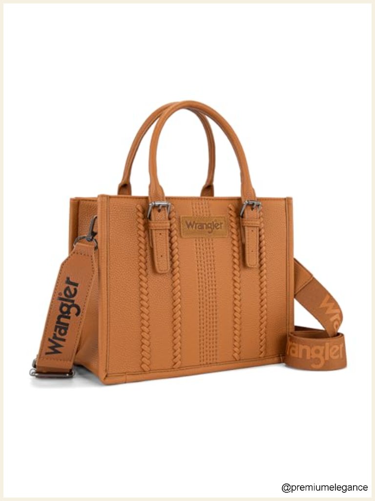 Woman's Pu Leather Boho Tote Bag With Signature Strap